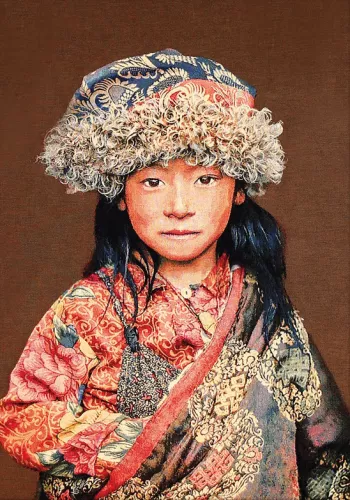 MONDiART 80/120 Tibetan Child Taupe WH2027 *FABRIC ONLY* (105834)
