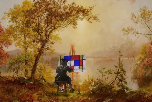 Cubist Landscape  80x120 cm 