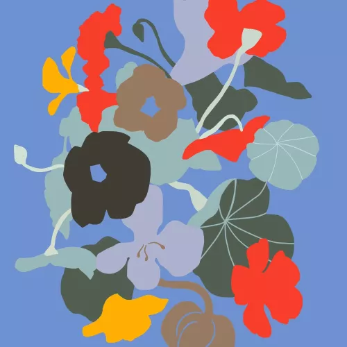 Floral Symphony  100x100 cm