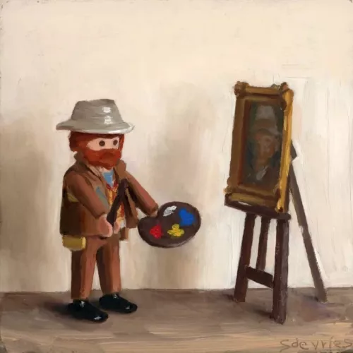 Playmobil van Gogh  100x100 cm