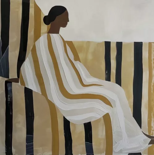 MONDiART Lady In Stripes  120x120 cm (106400)