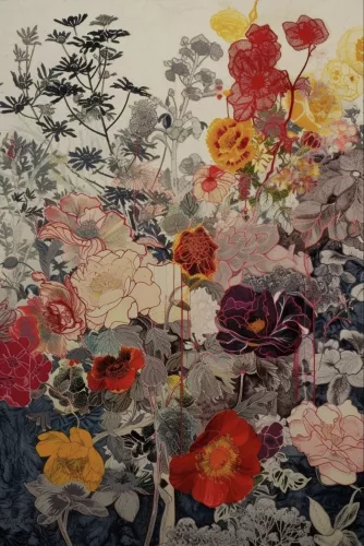 MONDiART Sawing flowers 120x180 cm (106452)