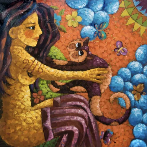 MONDiART Lovely cat  120x120 cm (106598)