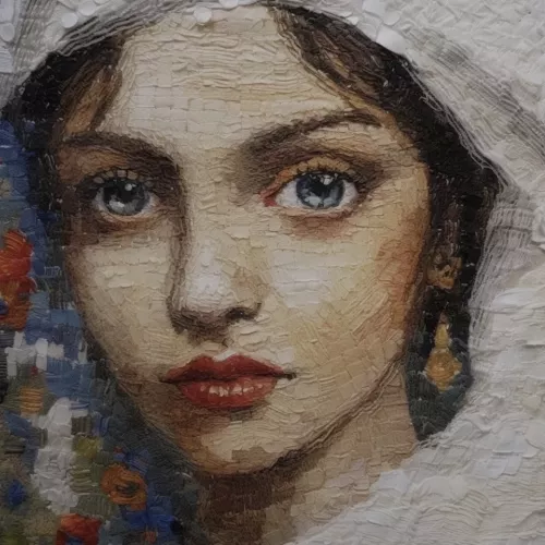 Blue eyes  100x100 cm