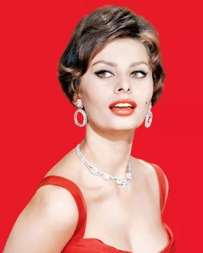 Lady in red 80x120 cm