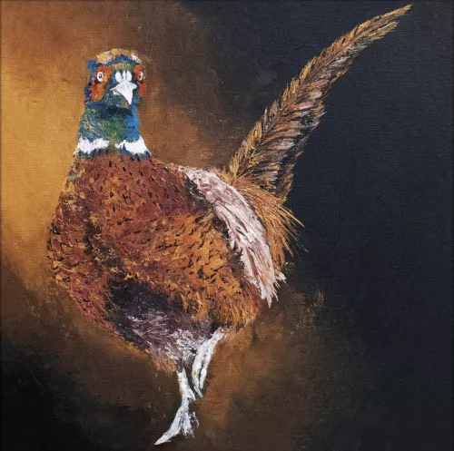 Feasty Pheasant II  120x120 cm