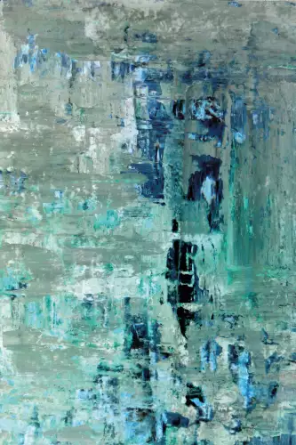 MONDiART Turquoise & beige abstract art  (100175)