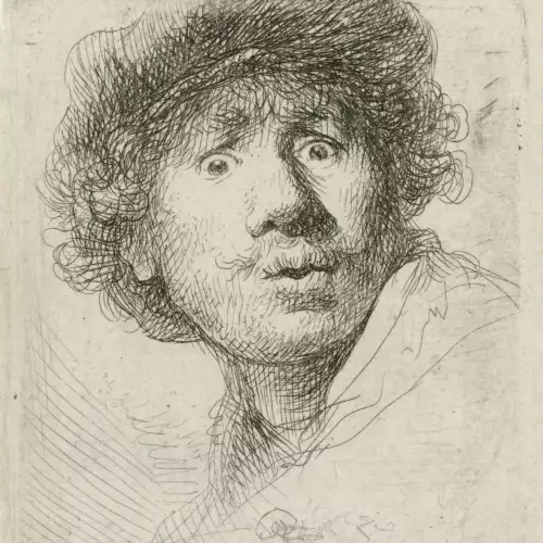 Rembrandt selfie wide eyes 