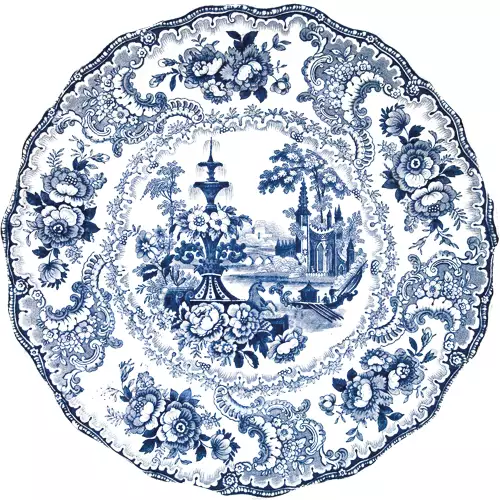 Royal blue plate 