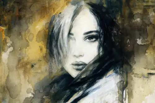 MONDiART Girl loner painting  (102149)