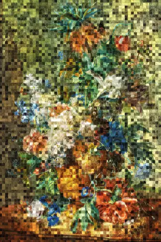 MONDiART Dutch flowers green - Pixels  (102710)