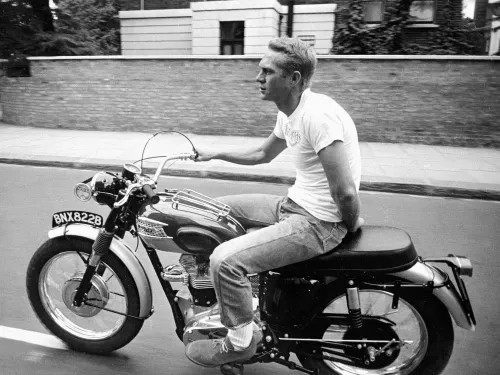Steve McQueen on Triumph