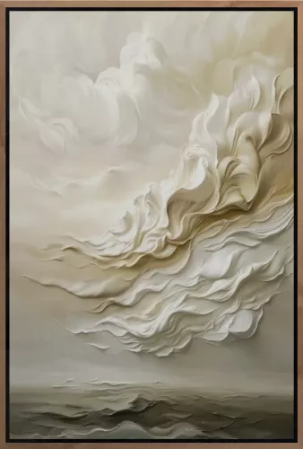Clouds dancing at sea + Frame BL brown